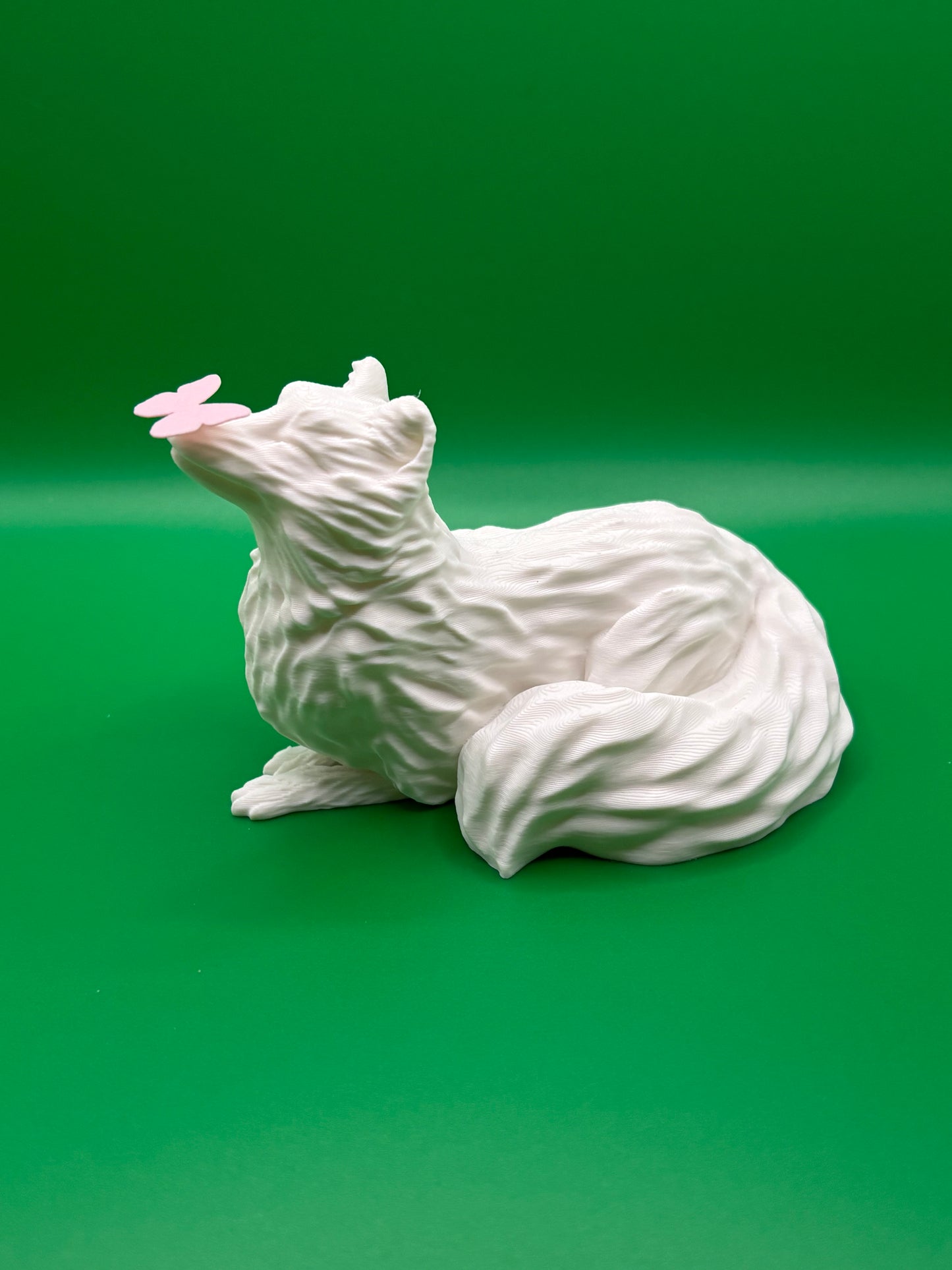 White Fox with butterfly inspired by Quicksilver