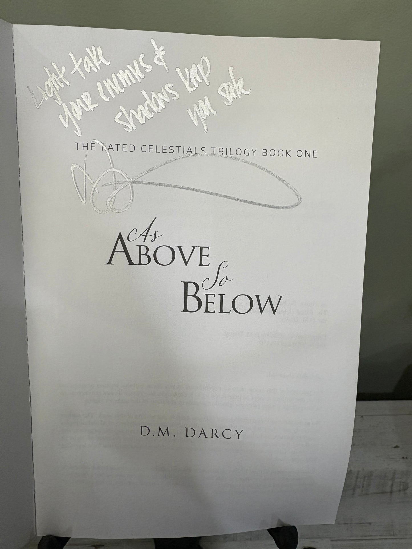 Signed D.M. Darcy "As Above, So Below" book bundle
