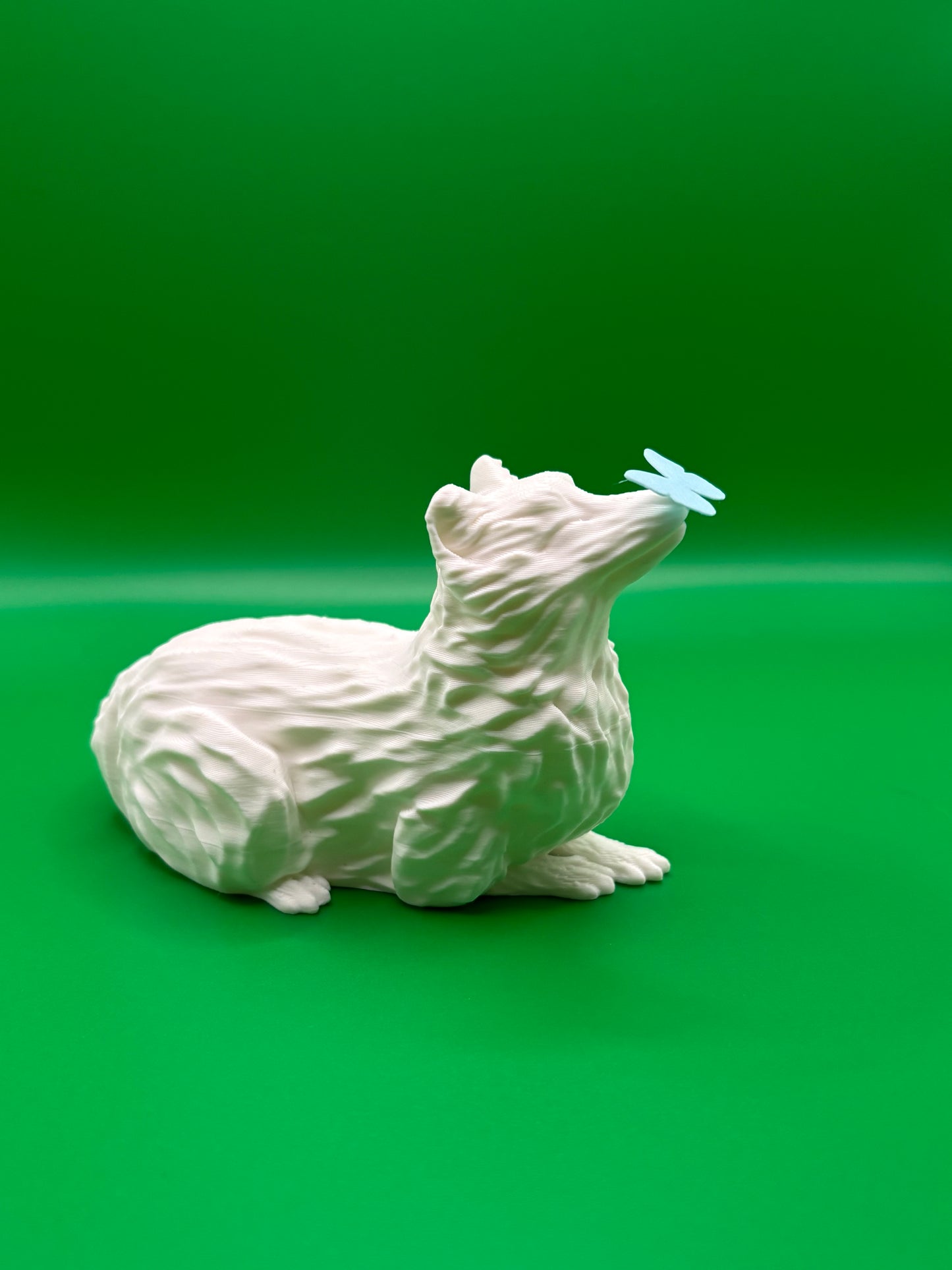 White Fox with butterfly inspired by Quicksilver