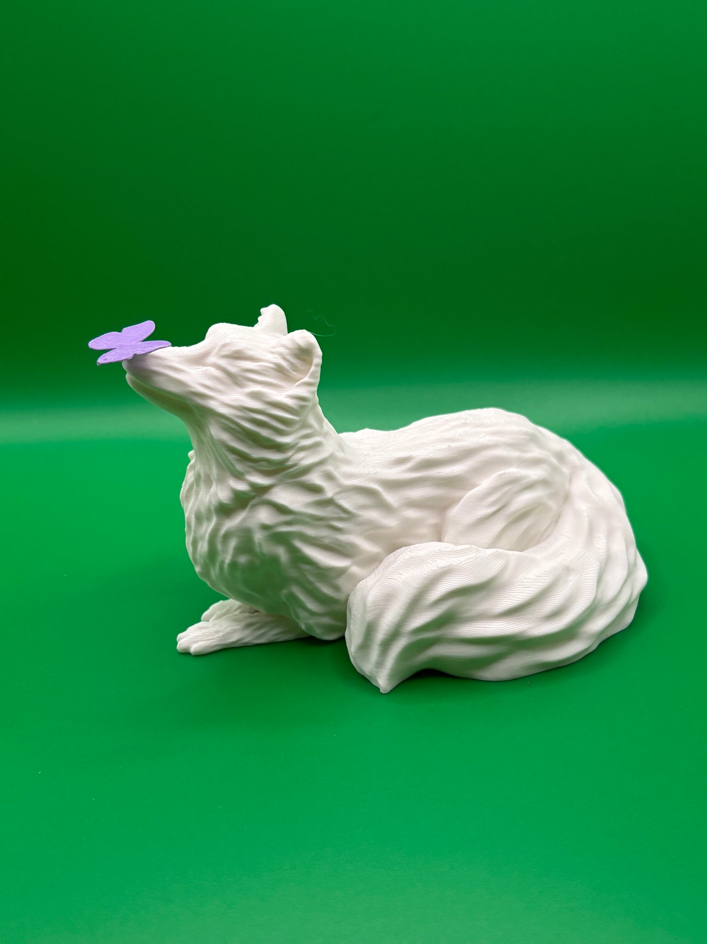 White Fox with butterfly inspired by Quicksilver